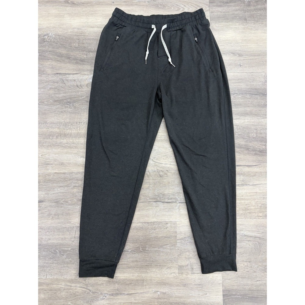 Vuori Ponto Performance Sweatpants Joggers Black Athleisure Men's Large‎